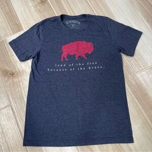 Blue and Red Graphic Short Sleeve Tee